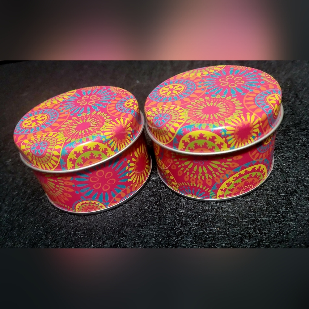 Psychedelic citronella candles set of 2